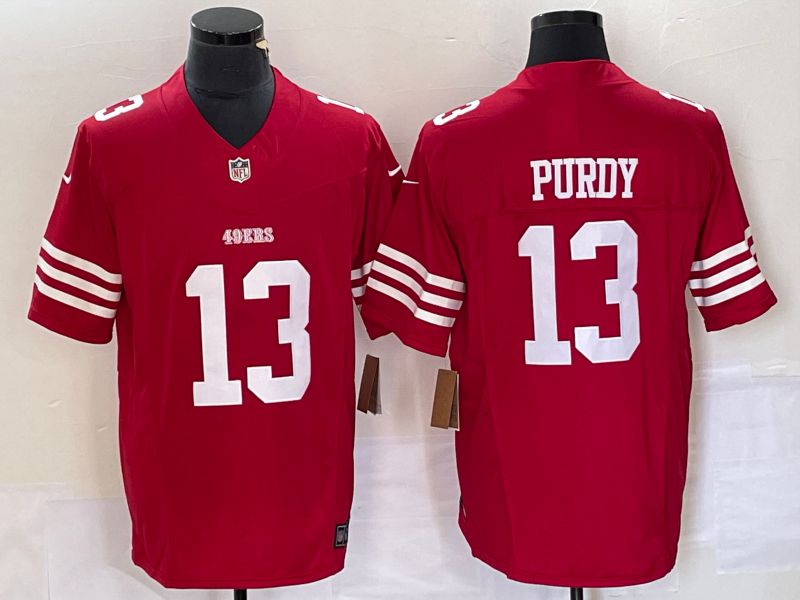 Men San Francisco 49ers 13 Purdy Red 2023 Nike Vapor Limited NFL Jersey